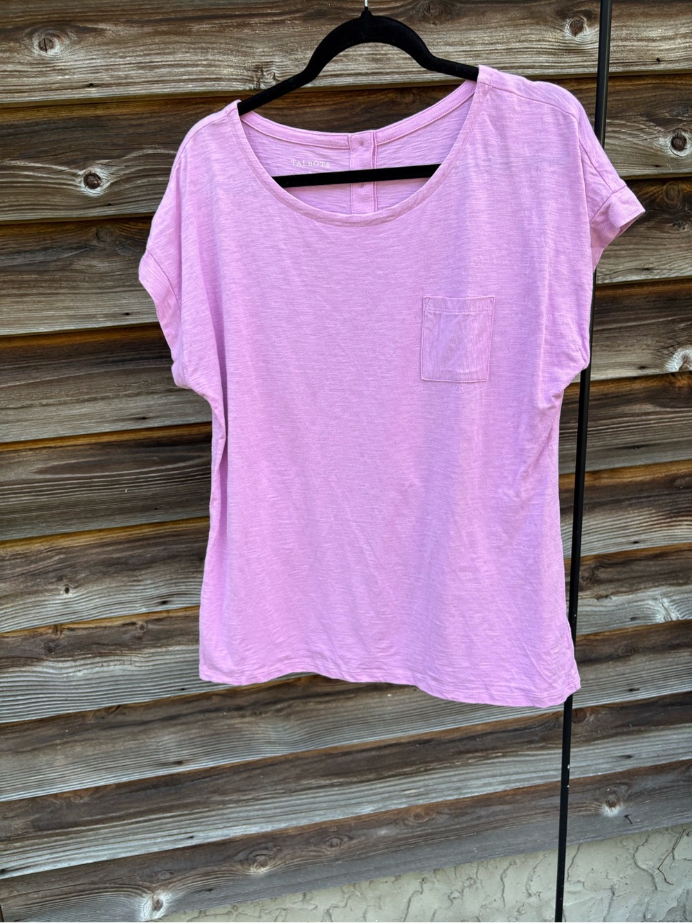 Talbots Lavender Scoop Neck Pocket Tee